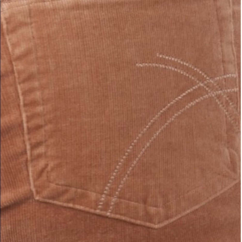 Solid flared corduroy pants back pocket embellish - Picture 5 of 7